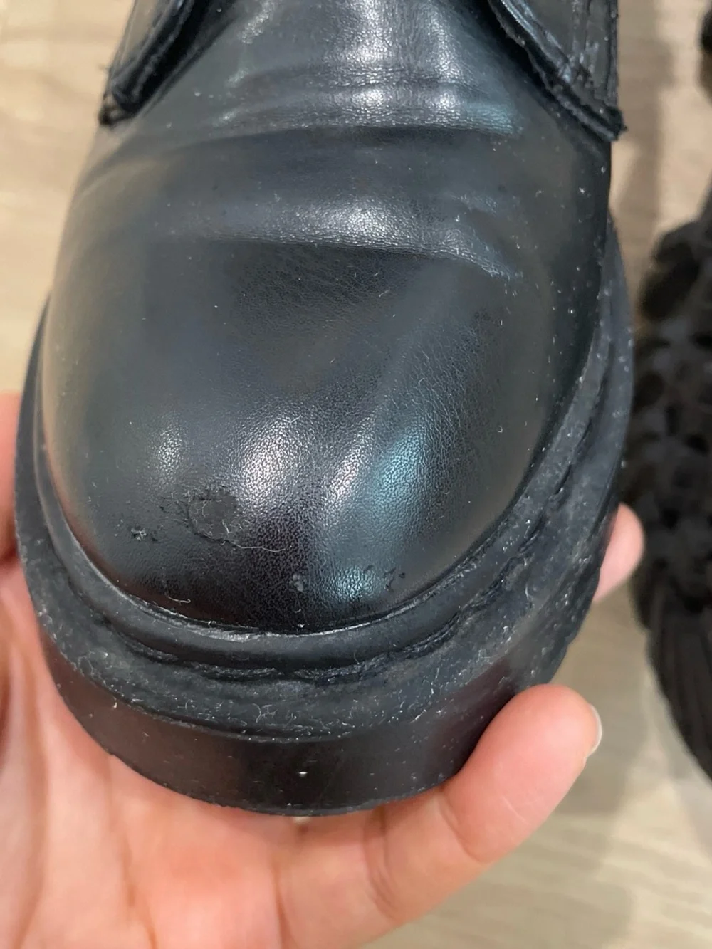 Steve Madden Black Lug Sole Combat Boots